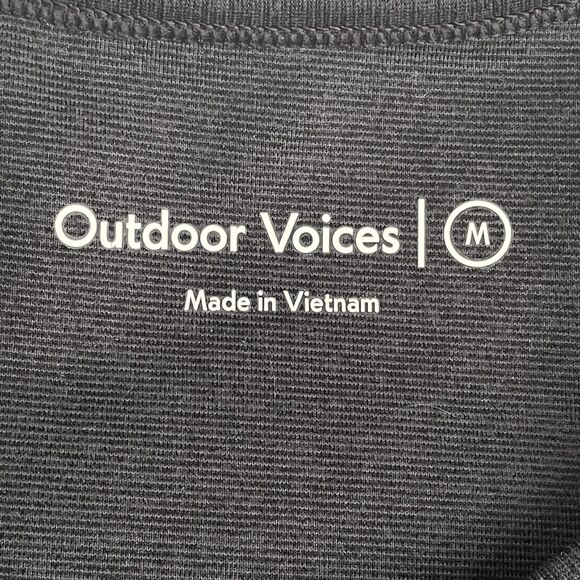 Outdoor Voices Athena Crop Racerback Top Women's Size M Charcoal Gym Athleisure - Picture 5 of 11